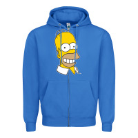 True Royal the simpsons homer simpson face sweatshirt Zipper Hoodie - linhVisuals