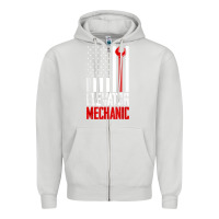 Dove Grey elevator mechanic american flag gift for elevator technician t shirt Zipper Hoodie - linhVisuals