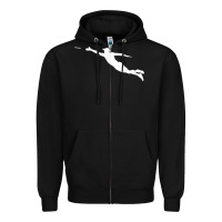 Black ultimate frisbee layout t shirt Zipper Hoodie - linhVisuals
