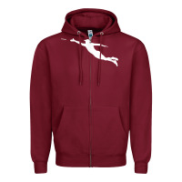 Burgundy ultimate frisbee layout t shirt Zipper Hoodie - linhVisuals
