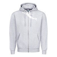 Heather Grey ultimate frisbee layout t shirt Zipper Hoodie - linhVisuals