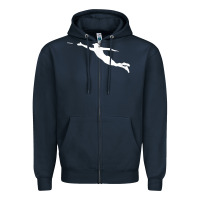 Navy ultimate frisbee layout t shirt Zipper Hoodie - linhVisuals