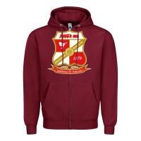 Burgundy the swindon Zipper Hoodie - linhVisuals