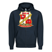 Navy the swindon Zipper Hoodie - linhVisuals
