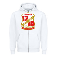 White the swindon Zipper Hoodie - linhVisuals
