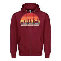 Burgundy vintage retro evolution of the pinball lover premium t shirt Zipper Hoodie - linhVisuals