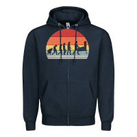 Navy vintage retro evolution of the pinball lover premium t shirt Zipper Hoodie - linhVisuals