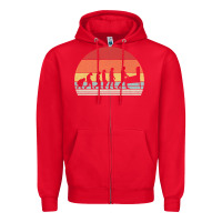Red vintage retro evolution of the pinball lover premium t shirt Zipper Hoodie - linhVisuals