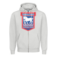 Dove Grey the ipswich town Zipper Hoodie - linhVisuals