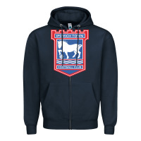 Navy the ipswich town Zipper Hoodie - linhVisuals