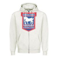 Oatmeal Heather the ipswich town Zipper Hoodie - linhVisuals
