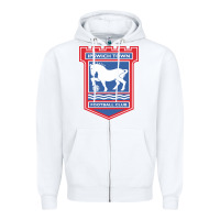 White the ipswich town Zipper Hoodie - linhVisuals