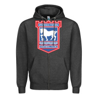 Charcoal Heather the ipswich town Zipper Hoodie - linhVisuals