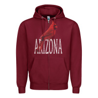 Burgundy black vintage cardinal red bird arizona az gifts premium t shirt Zipper Hoodie - linhVisuals