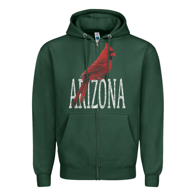 Black Vintage Cardinal Red Bird Arizona Az Gifts Premium T Shirt Zipper Hoodie by linhVisuals | Teevron