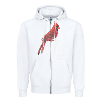 White black vintage cardinal red bird arizona az gifts premium t shirt Zipper Hoodie - linhVisuals