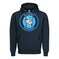 Navy the wycombe wanderers Zipper Hoodie - linhVisuals