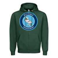 Sports Green the wycombe wanderers Zipper Hoodie - linhVisuals
