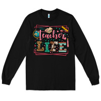 Black Teacher life leopard frame Long Sleeve Tee - LillyAllenDesigns