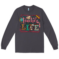 Smoke Teacher life leopard frame Long Sleeve Tee - LillyAllenDesigns