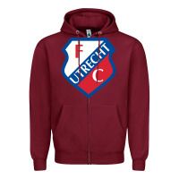 Burgundy the  utrecht Zipper Hoodie - linhVisuals