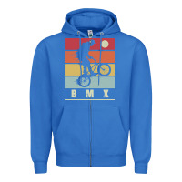 True Royal bmx vintage bike fans kids gift boys bmx pullover hoodie Zipper Hoodie - linhVisuals