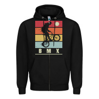 Black bmx vintage bike fans kids gift boys bmx pullover hoodie Zipper Hoodie - linhVisuals