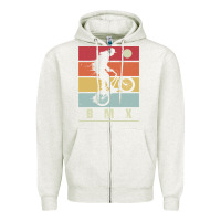 Oatmeal Heather bmx vintage bike fans kids gift boys bmx pullover hoodie Zipper Hoodie - linhVisuals