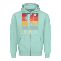 Seafoam bmx vintage bike fans kids gift boys bmx pullover hoodie Zipper Hoodie - linhVisuals