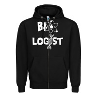 Black biologist   funny biology student cell science chemistry dna t shirt Zipper Hoodie - linhVisuals