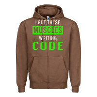 Funny Programmer Writing Code Muscles Meme For Computer Geek Zipper Hoodie | Teevron