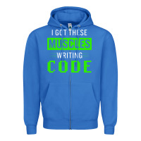 True Royal funny programmer writing code muscles meme for computer geek Zipper Hoodie - linhVisuals