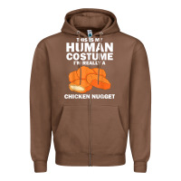 Chestnut funny chicken nugget costume for kids fashion nugget foodie t shirt Zipper Hoodie - linhVisuals