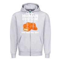 Heather Grey funny chicken nugget costume for kids fashion nugget foodie t shirt Zipper Hoodie - linhVisuals