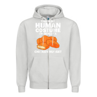 Dove Grey funny chicken nugget costume for kids fashion nugget foodie t shirt Zipper Hoodie - linhVisuals