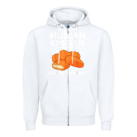 White funny chicken nugget costume for kids fashion nugget foodie t shirt Zipper Hoodie - linhVisuals