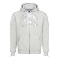 Dove Grey bigfoot in the forest hiding at night full moon trees nature t shirt Zipper Hoodie - linhVisuals