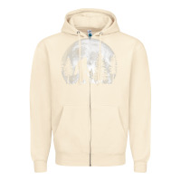 Sandshell bigfoot in the forest hiding at night full moon trees nature t shirt Zipper Hoodie - linhVisuals