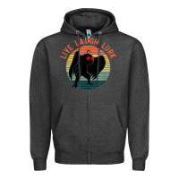 Charcoal Heather mothman live laugh lurk Zipper Hoodie - linhVisuals
