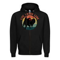 Black mothman live laugh lurk Zipper Hoodie - linhVisuals