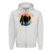Dove Grey mothman live laugh lurk Zipper Hoodie - linhVisuals