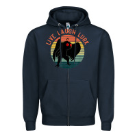 Navy mothman live laugh lurk Zipper Hoodie - linhVisuals