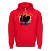 Red mothman live laugh lurk Zipper Hoodie - linhVisuals