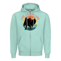 Seafoam mothman live laugh lurk Zipper Hoodie - linhVisuals