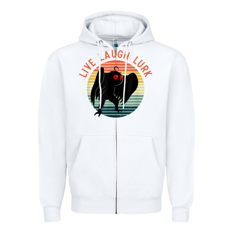 Mothman Live Laugh Lurk Zipper Hoodie by linhVisuals | Teevron