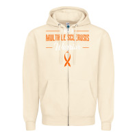 Sandshell multiple sclerosis warrior autoimmune disease orange ribbon Zipper Hoodie - linhVisuals