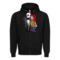 Black jack  and sally Zipper Hoodie - linhVisuals