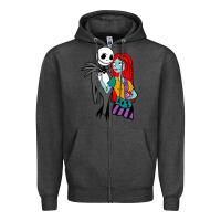 Charcoal Heather jack  and sally Zipper Hoodie - linhVisuals