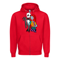 Red jack  and sally Zipper Hoodie - linhVisuals