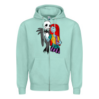 Jack  And Sally Zipper Hoodie | Teevron